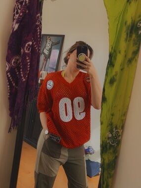 Crochet jersey style top